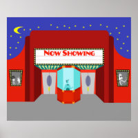 Retro Movie Theatre Poster