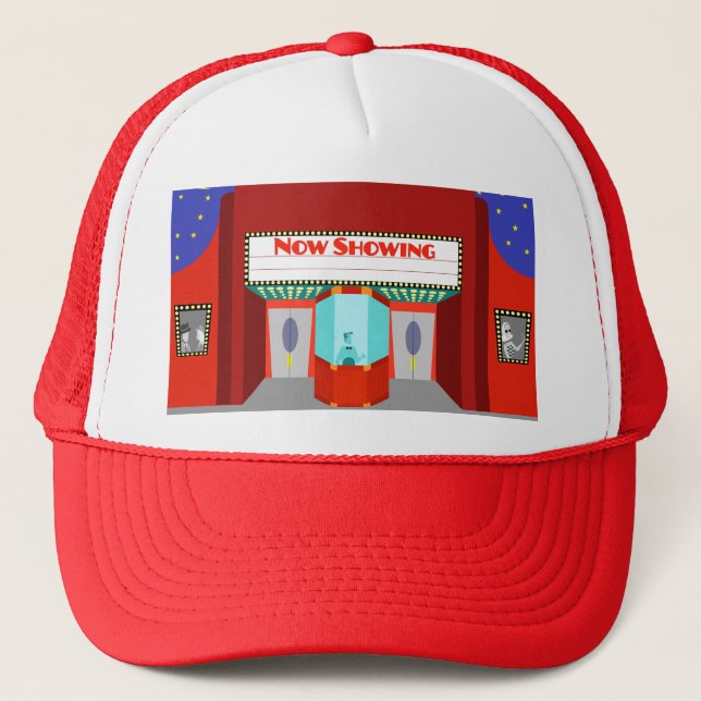 Retro Movie Theatre Trucker Hat (Front)