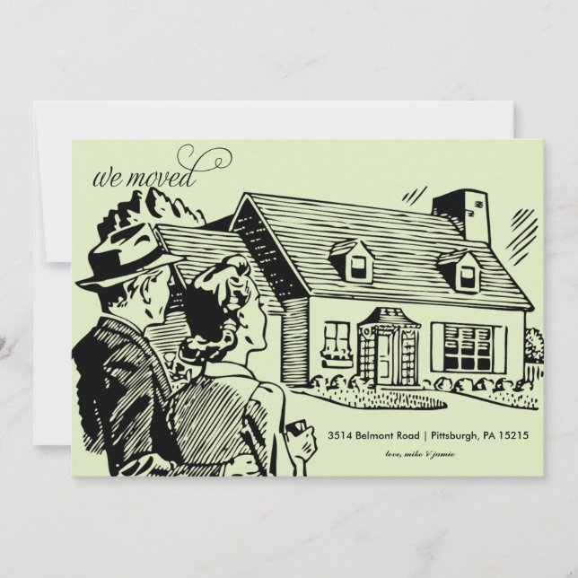 Retro Moving Announcement (Front)