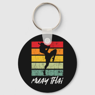 Retro Muay Thai Vintage Mma Martial Arts Thailand Key Ring