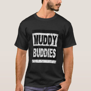 Retro Muddy Buddies Funny Mud Run  T-Shirt