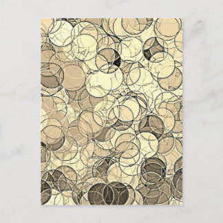 Retro Multi Coloured Circles Pattern Postcard