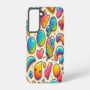 Retro Multicolored Cartoon Sweets Samsung Galaxy Case