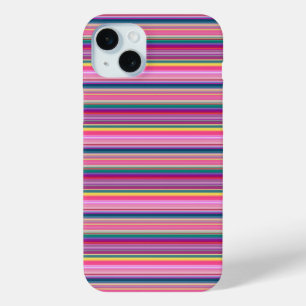 Retro multicolors stripes iPhone 15 mini case