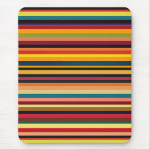 Retro Multicoloured Stripe Modern Mouse Pad