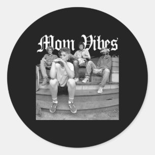 Retro Mum 90’s Vibes Vintage Mother's Day Mum Thug Classic Round Sticker