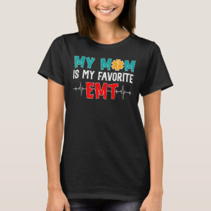 Retro Mum Is My Favourite Emt Paramedic Nursing Ki T-Shirt