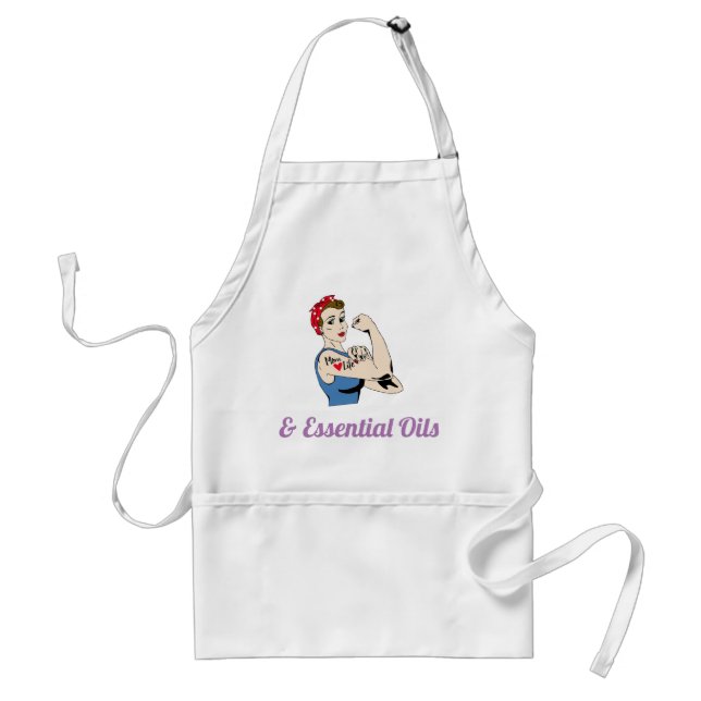 Retro Mum Life & Essential Oils Standard Apron (Front)