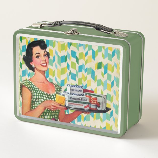 Retro Mum Metal Lunch Box (Front)