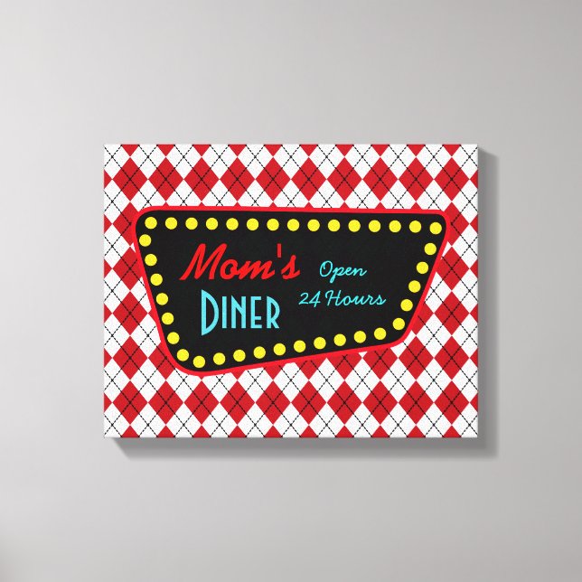 Retro Mum’s Diner Sign  (Front)