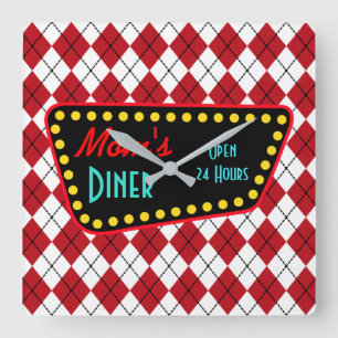 Retro Mum’s Diner Wall Clock 