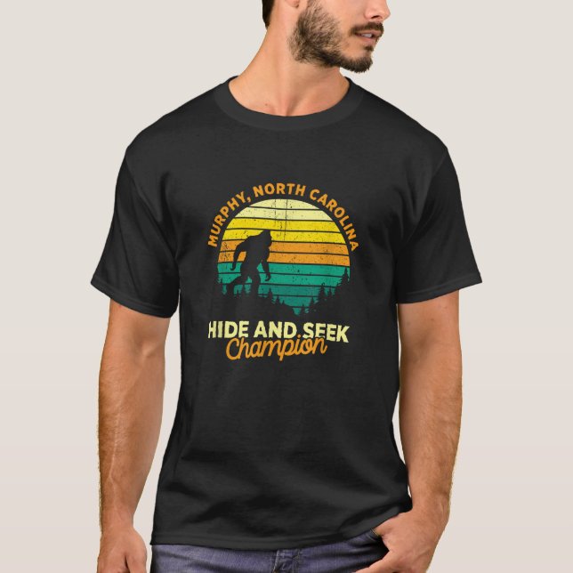 Retro Murphy North Carolina Big foot Souvenir  T-Shirt (Front)