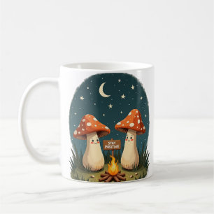 Retro Mushroom Campfire Positivity Mushrooms Natur Coffee Mug