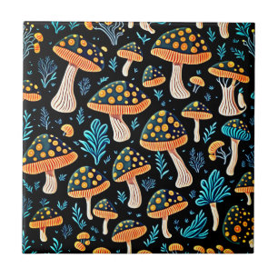 Retro Mushroom Groove Tile