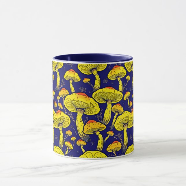 Retro Mushroom Mug - Bold & Vibrant Charm (Center)