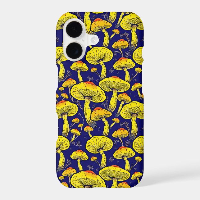Retro Mushrooms iPhone Case (Back)