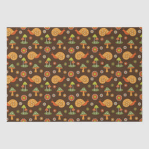 Retro Mushrooms & Snails Cottagecore  Tissue Paper