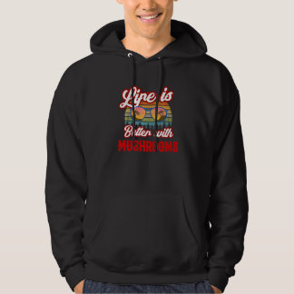 Retro Mushrooms Sunset  With Mushrooms Hoodie