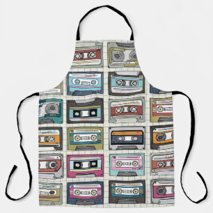 Retro Music Cassette: Nostalgic Icon Apron