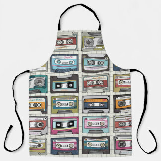 Retro Music Cassette: Nostalgic Icon Apron