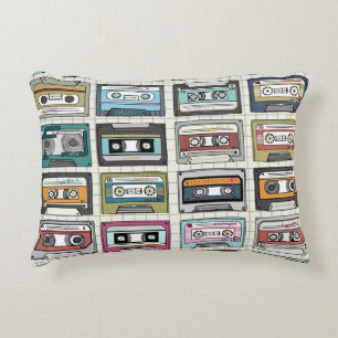 Retro Music Cassette: Nostalgic Icon Decorative Cushion
