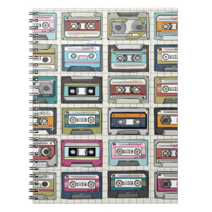 Retro Music Cassette: Nostalgic Icon Notebook