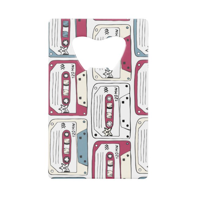 Retro Music Cassettes: Rock Background Pattern (Front)