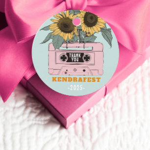 Retro Music Festival Dance Party Favour Tags