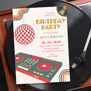 Retro music invitation