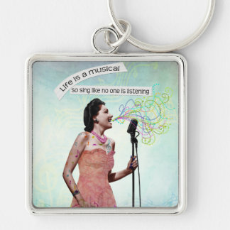 Retro Music Life Is A Musical Singing Keychain