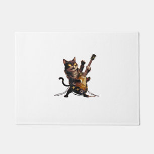 Retro Music Lover Heavy Metal Electric Guitar Funn Doormat