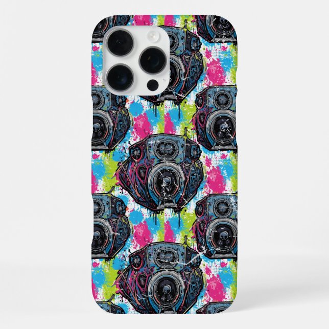 Retro Music Lover  iPhone Case (Back)