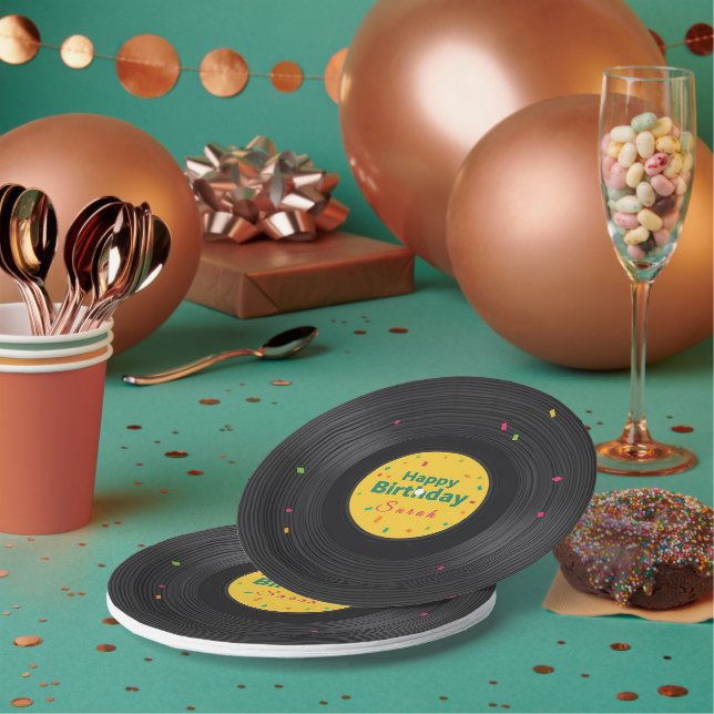 Retro Music Party Paper Plate (Multi)