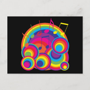 Retro Music Postcard