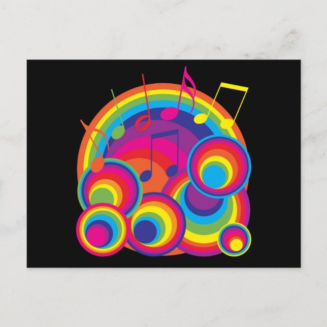 Retro Music Postcard (Front)