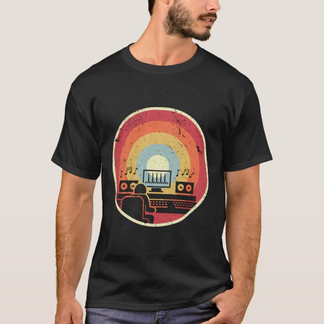 Retro Music Producer T-Shirt (Front)