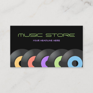 Retro Music Shop Vinyls business card