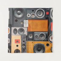 Retro Music Speaker Wall Design