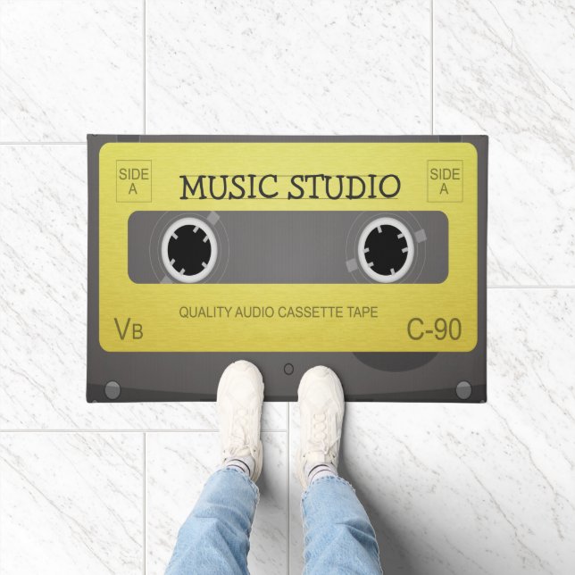 Retro Music Tape Personalised Doormat (Indoor)