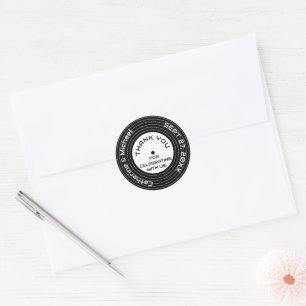 Retro Music Vinyl Record Wedding Classic Round Sticker