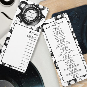 Retro Music Vinyl Wedding Ceremony Party Program