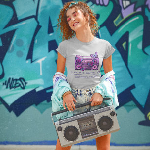 Retro musical pun cassette tape recorder  T-Shirt