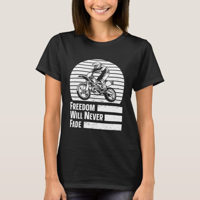 Retro Mx Motocross Freedom Bike  Dirt Biking 4th O T-Shirt (Front)