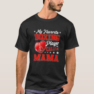 Retro My Favourite Boxing Player Calls Me Mama T-Shirt