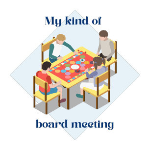Retro My Kind of Board Meeting Text Board Game T-Shirt
