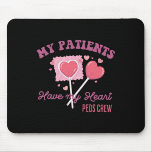 Retro My Patients Have My Heart Paediatrics Crew V Mouse Mat