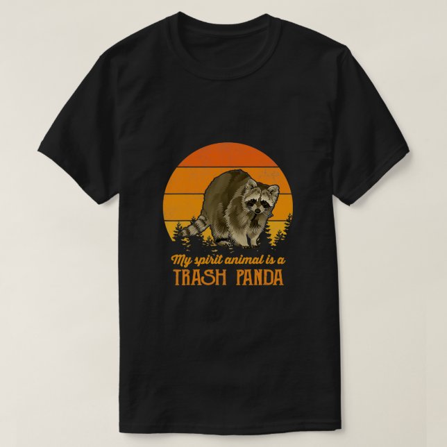 Retro My Spirit Animal Is A Trash T-Shirt (Design Front)