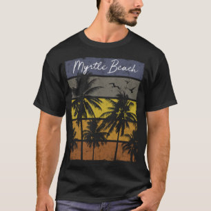 Retro Myrtle Beach Beach Print Vacation christmas T-Shirt