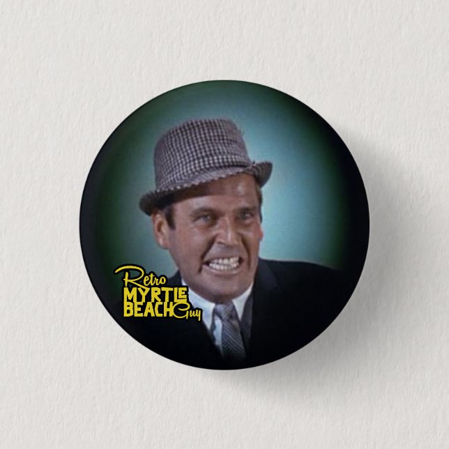 Retro Myrtle beach guy  3 Cm Round Badge (Front)