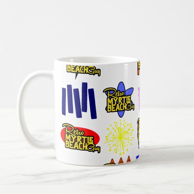 Retro Myrtle Beach Guy  Coffee Mug (Left)